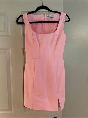 Finders Keepers Light Pink Square Neck Mini Dress